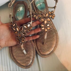 Gold/champagne colored sandals